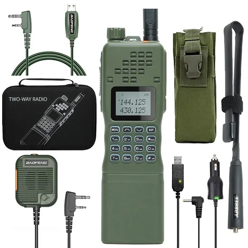 High-power long-range dual-band walkie talkie, essential two-way radio for outdoor adventures & emergency use.