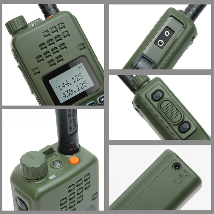 Emergency long-range dual-band walkie talkie, reliable two-way radio for safety and critical communication.