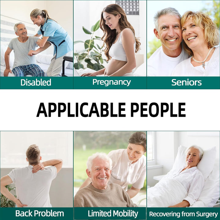 Hygiene long reach toilet aid (2-pack) with ergonomic design for comfortable wiping. A must-have disability & elderly care tool.