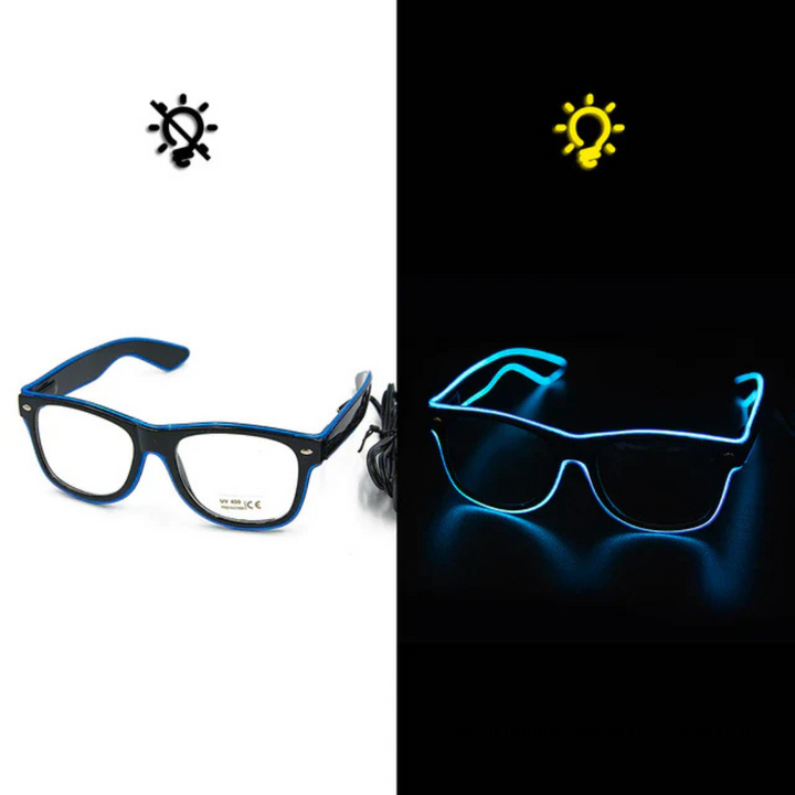 LumaGlow LED glasses, essential festival gear for neon style