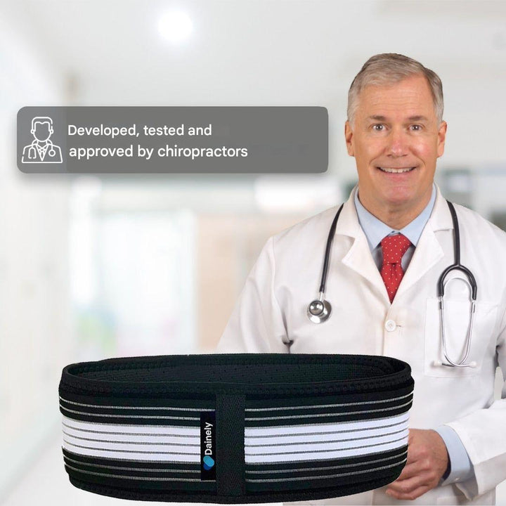 Effective unisex back support belt for hip pain, lumbar issues, & posture correction. Promotes injury recovery.