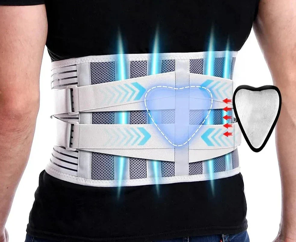 Unisex lumbar belt for back pain relief, posture correction & comfortable support, ideal for daily health.