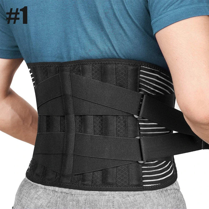 Adjustable lumbar belt for back pain, offering unisex support for daily wear, promoting better posture & health.