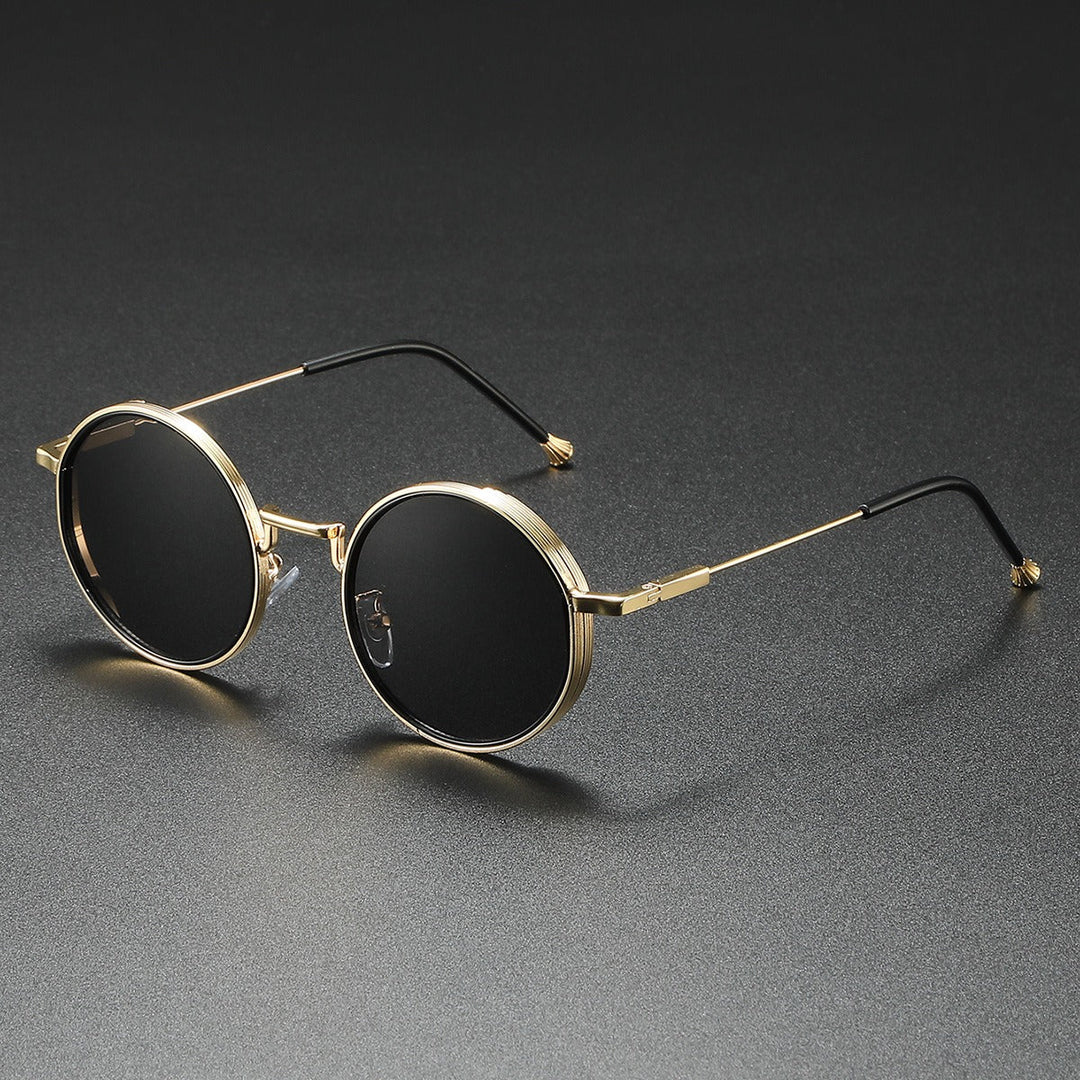 Unisex Luna Circle Gradient Sunglasses, stylish round eyewear with UV protection and metal frames.