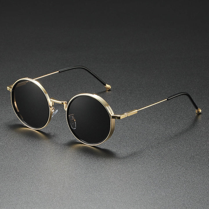 Unisex Luna Circle Gradient Sunglasses, stylish round eyewear with UV protection and metal frames.