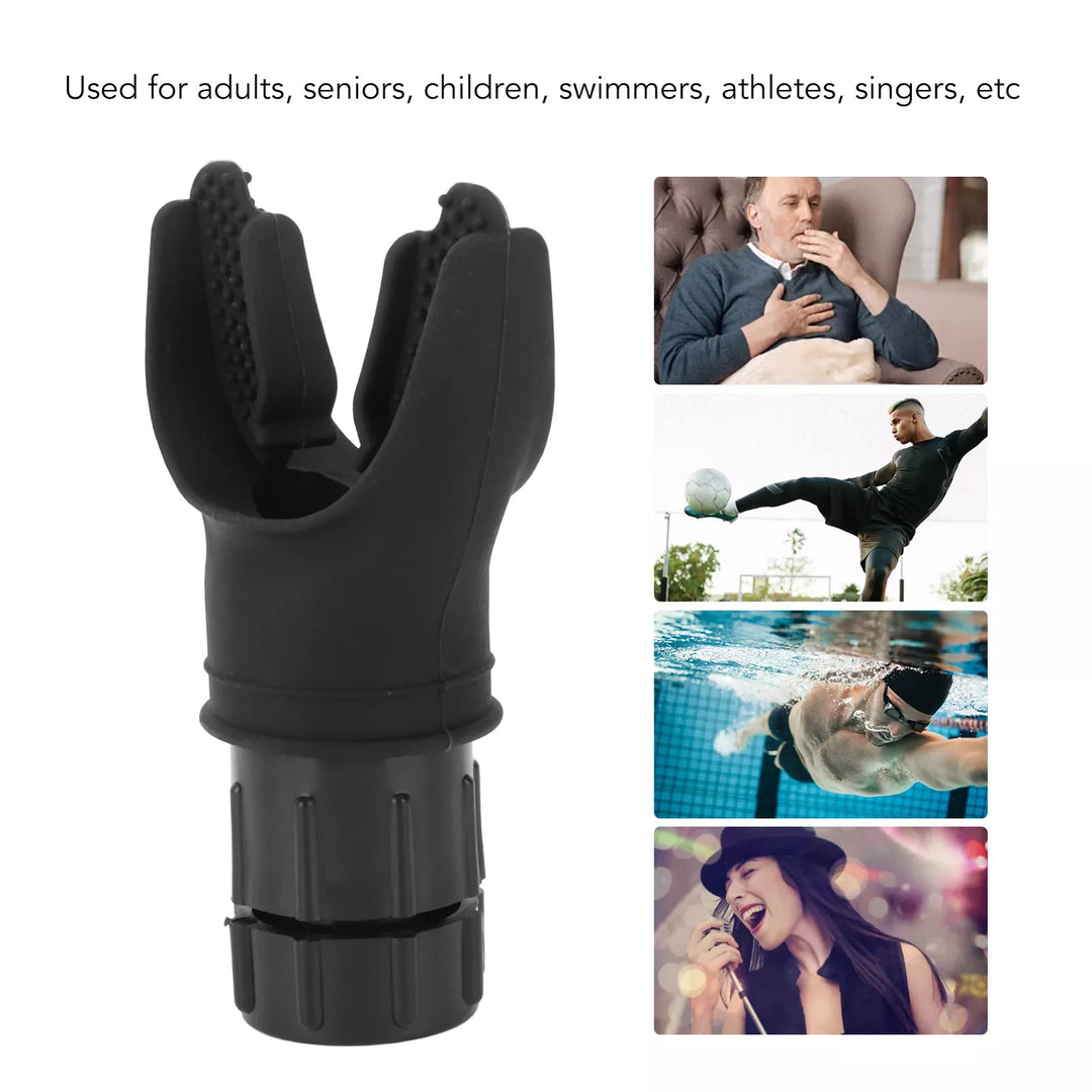 Portable lung muscle trainer for daily exercises, boosting health & performance.