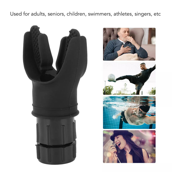 Portable lung muscle trainer for daily exercises, boosting health & performance.