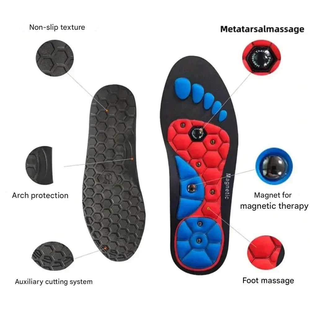 Unisex magnetic acupressure VitalSteps insoles for comprehensive pain relief, energy & comfort.