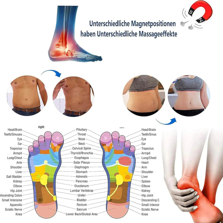 Comfortable shoe inserts: unisex acupressure insoles with arch support for daily foot pain relief.