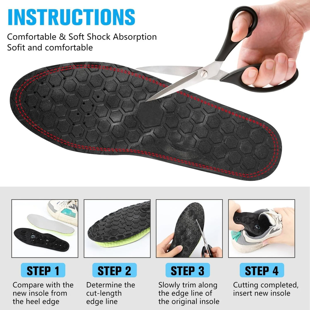 Customizable magnetic acupressure insoles providing targeted foot pain relief & wellness support.