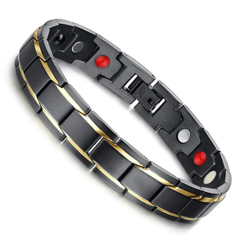 Unisex magnetic health bracelet for wellness & pain relief. Stylish therapy jewelry.