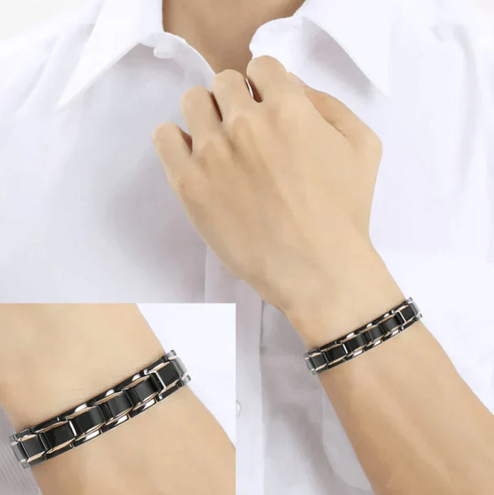Everyday magnetic health bracelet for men & women, offering wellness support & pain relief.