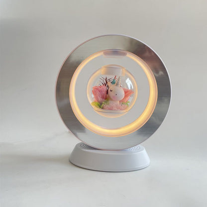 Elegant magnetic levitation flower lamp, a modern art home accent and unique gift with ambient light.