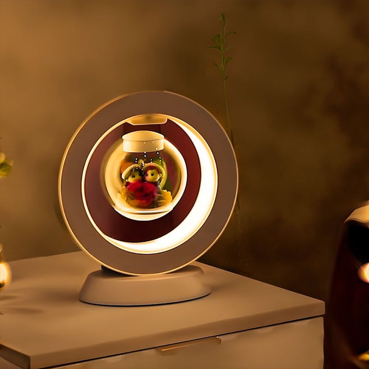 Unisex levitation flower lamp, a unique gift and magnetic decor piece creating a romantic atmosphere.