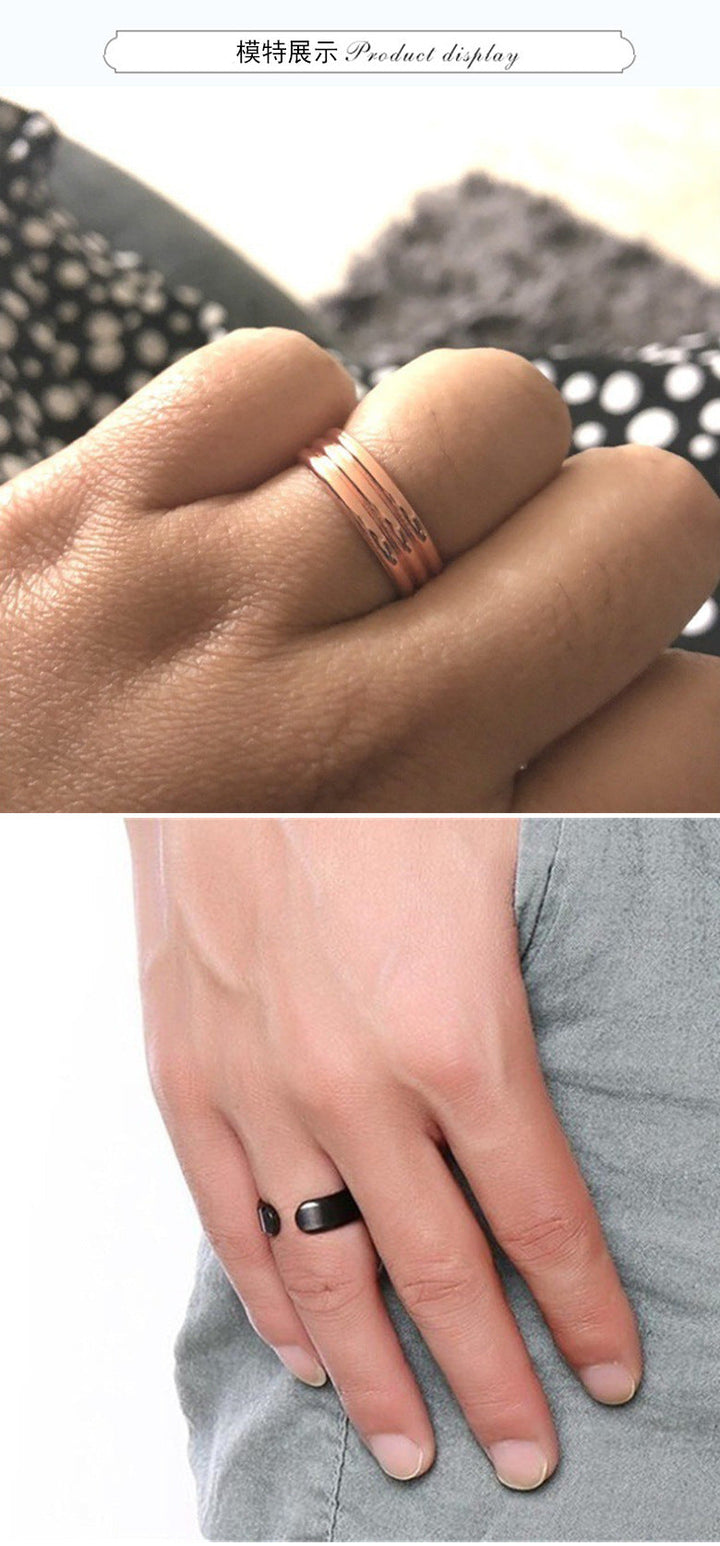 Anti-snore ring with magnetic therapy designed to reduce snoring & promote quiet, restful sleep.