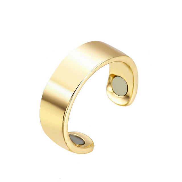 Anti-snore ring with magnetic therapy, packaged as a natural sleep aid for health & wellness. Quieter sleep.
