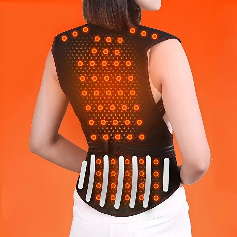 Unisex magnetic therapy back brace for back pain relief, posture correction & lumbar support.