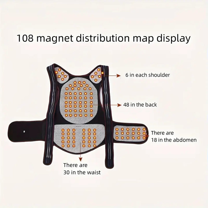Lumbar support back brace for lower back pain relief, posture correction & wellness.
