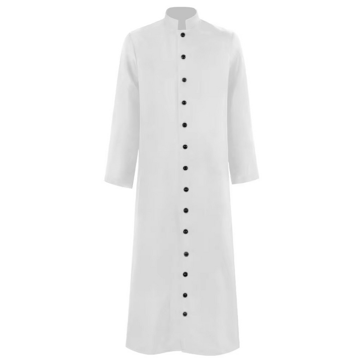 Full-length dark medieval monk costume, unisex. Ideal for historical reenactment, Halloween, or priest cosplay.