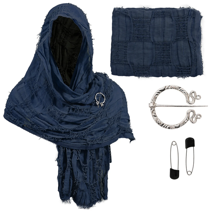 Unisex Medieval Wanderer's Linen Cloak for fantasy & historical cosplay.