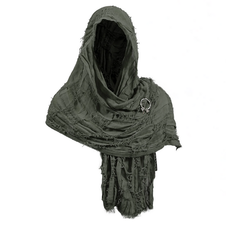 Linen medieval cloak, historical apparel piece for renaissance & fantasy cosplay.