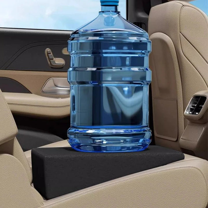 Plush memory foam car seat cushion, a driving aid for enhanced comfort, reducing fatigue & supporting posture.
