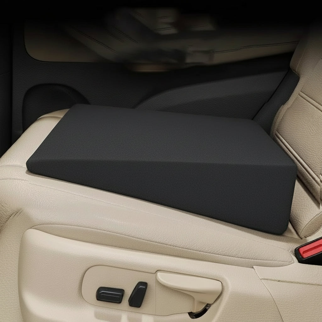 Auto accessories: unisex memory foam car cushion, providing comfort, height boost, & ergonomic lumbar support.