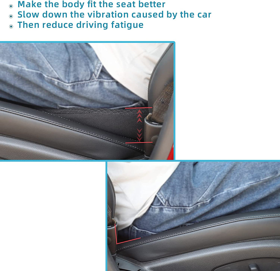 Driving comfort solution: unisex car seat cushion for shorter drivers, offering superior back support.