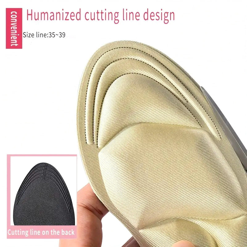 Black unisex memory foam heel inserts for heel pain relief & ultimate cushioning.