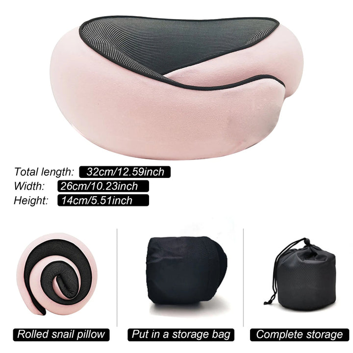Unisex memory foam neck support pillow for ultimate travel comfort. Soft, ergonomic design for planes & cars.