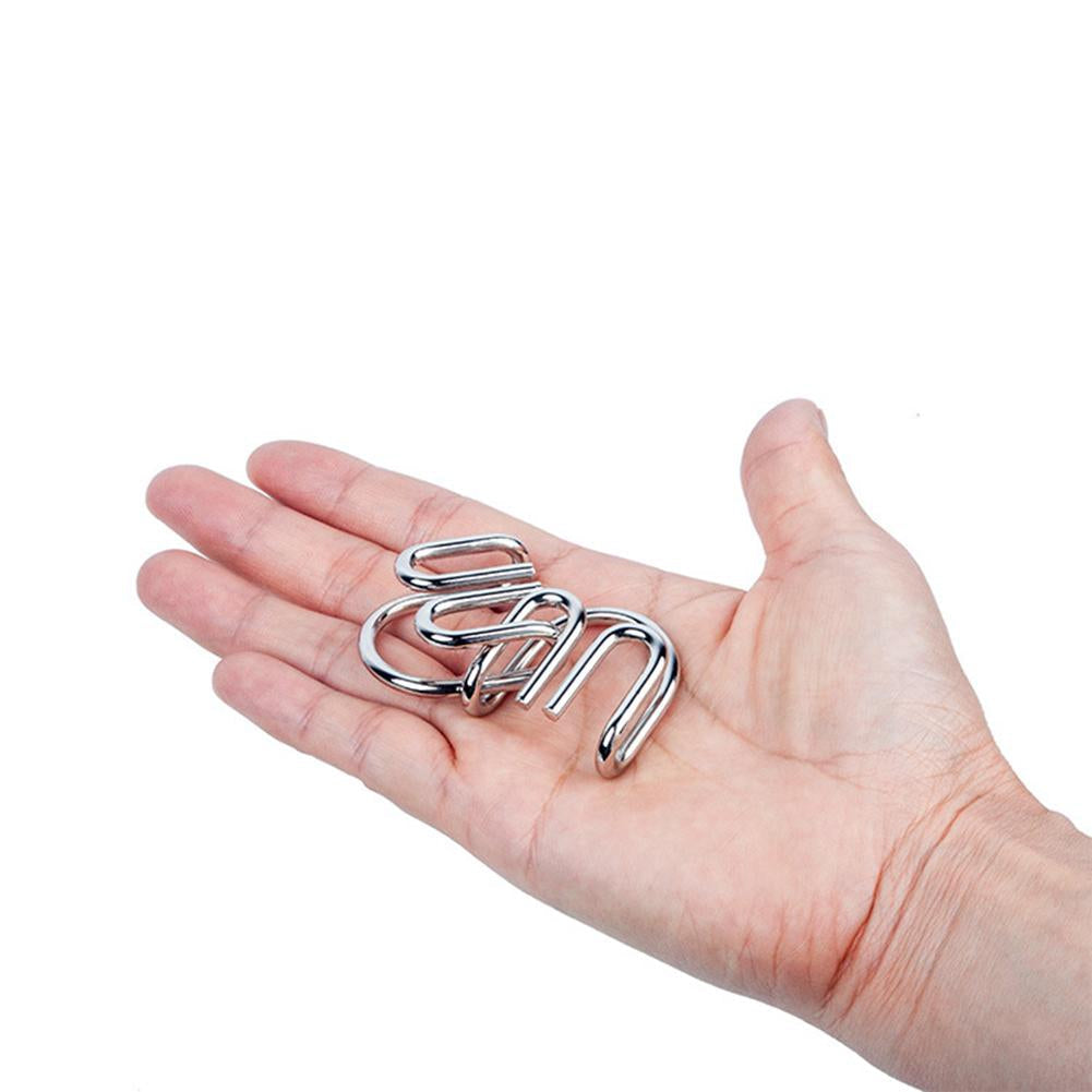High-quality metal puzzle rings, perfect gift for logic and problem-solving enthusiasts.