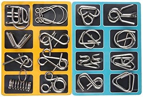 Collection of unique metal brain teaser rings, providing hours of engaging entertainment.