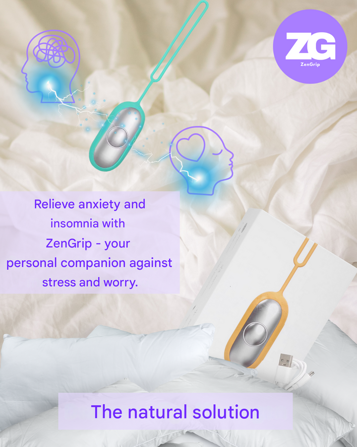 Drug-free microcurrent sleep device: portable relaxation aid to combat insomnia, anxiety & promote restful sleep.