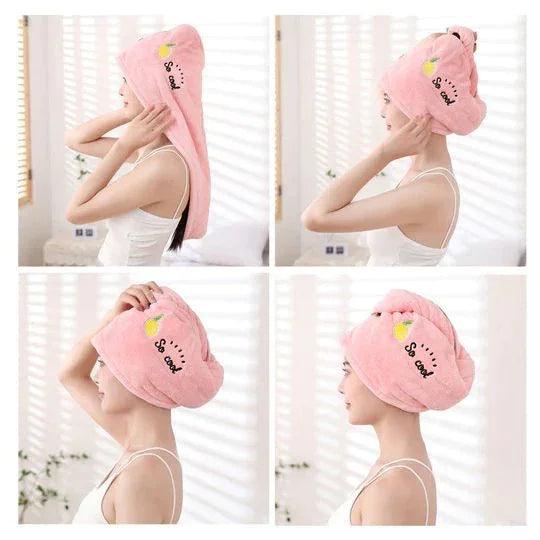 Premium unisex microfiber hair towel, designed for maximum absorbency and rapid hair drying.