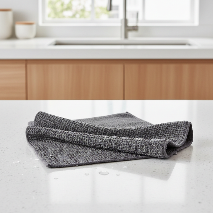 Unisex microfiber kitchen cleaning cloth, highly absorbent & eco-friendly for a spotless kitchen