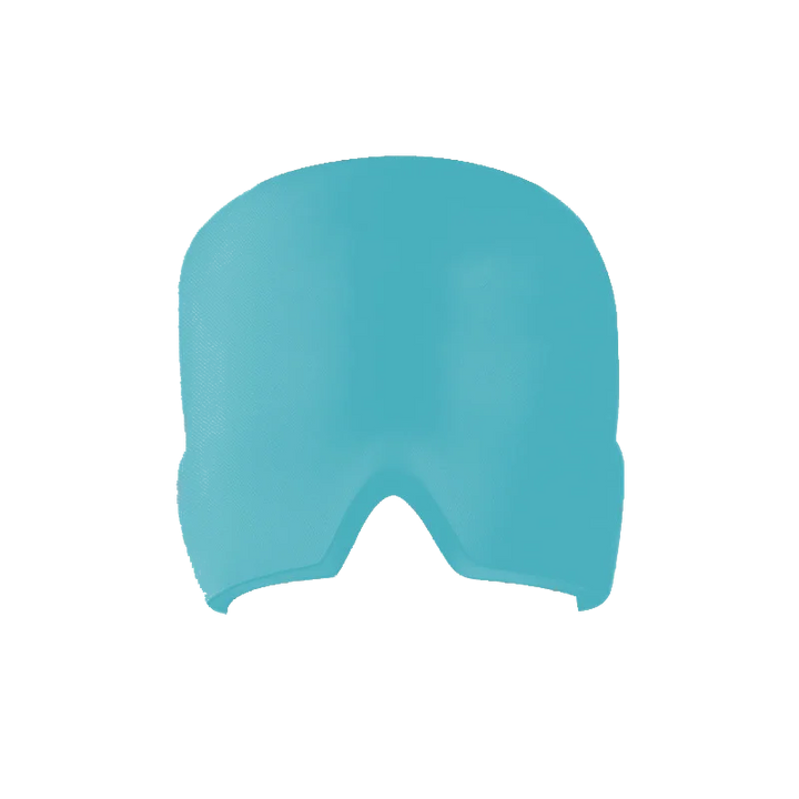 Black, soft gel mask for comprehensive hot & cold migraine and headache therapy.