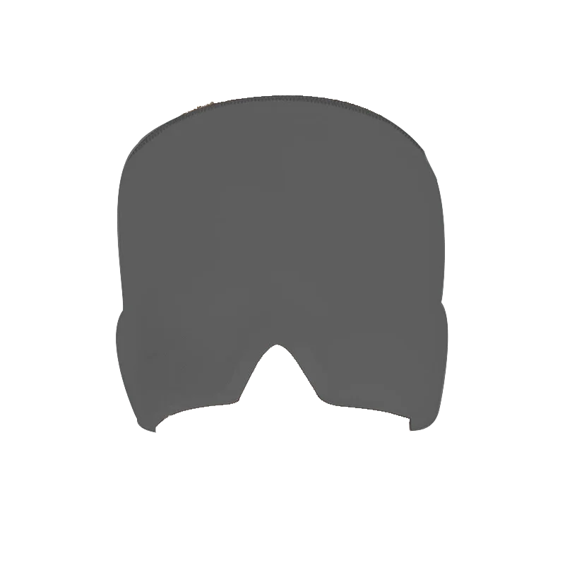 Adjustable, soft gel mask for immediate hot/cold pain relief from migraines.