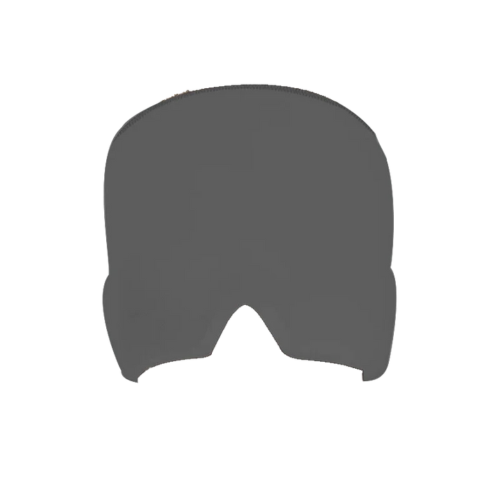 Adjustable, soft gel mask for immediate hot/cold pain relief from migraines.