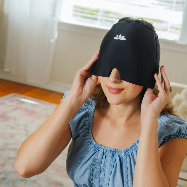 Unisex MigraCalm™ mask, perfect for whole head migraine and tension relief.