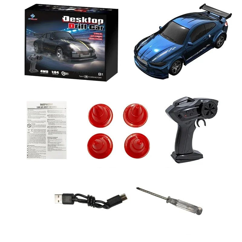 Experience thrilling drifts with this unisex 4WD mini remote control car. Perfect for racing enthusiasts.