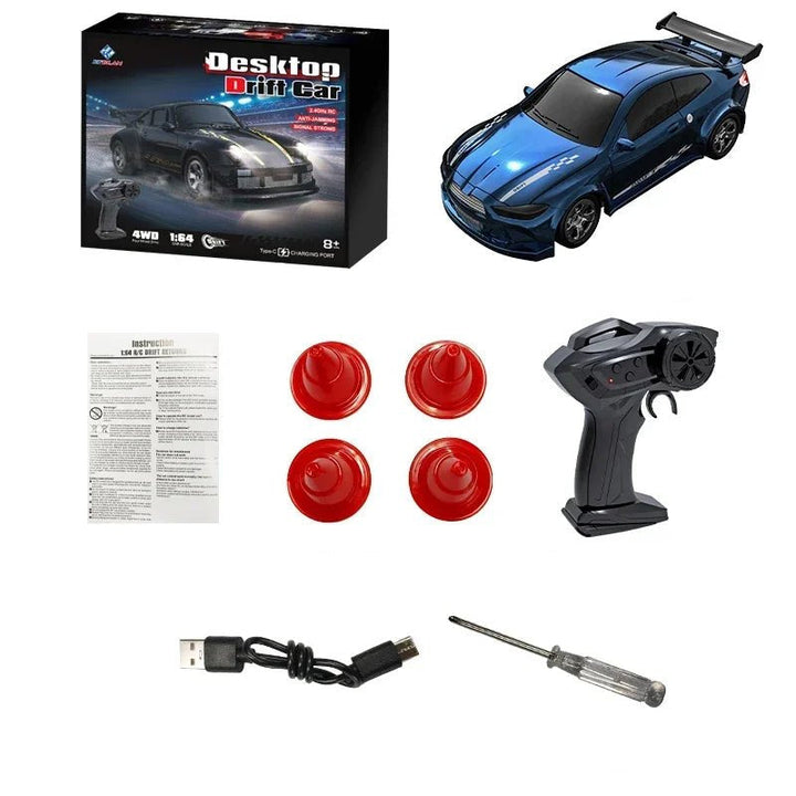 Experience thrilling drifts with this unisex 4WD mini remote control car. Perfect for racing enthusiasts.