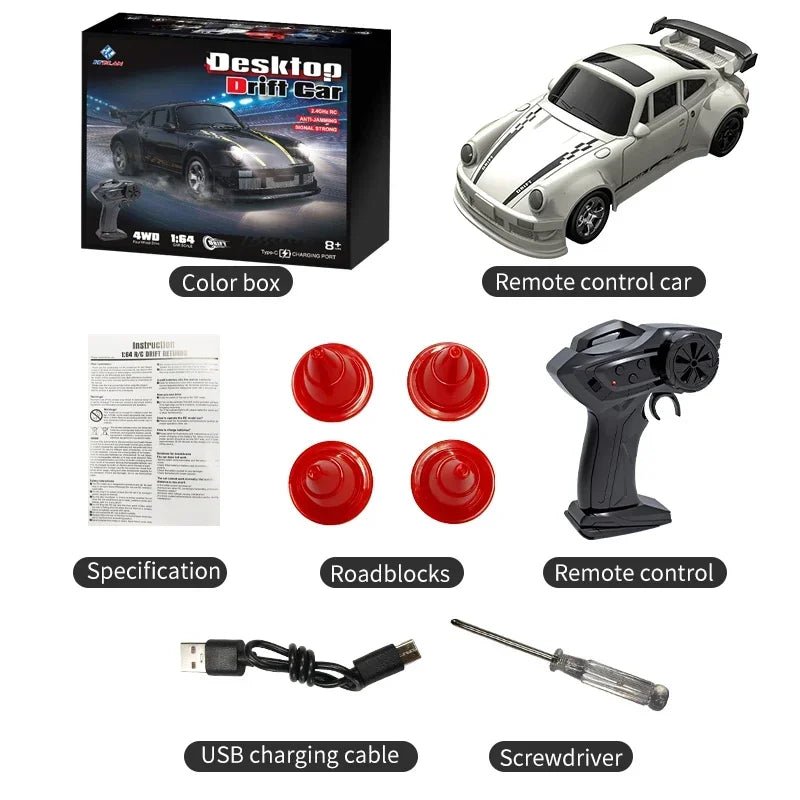 A fantastic rechargeable 4WD mini remote control car for boys and girls who love drifting and racing.