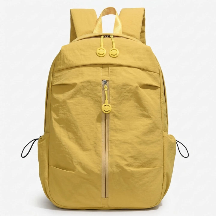Unisex nylon travel backpack, sleek minimalist design, lightweight and durable for journeys & daily carry.