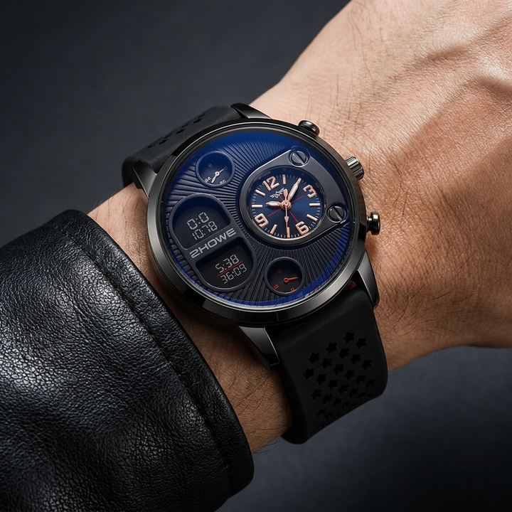 Unisex minimalist quartz watch with a round dial and sleek silicone strap for casual everyday wear.