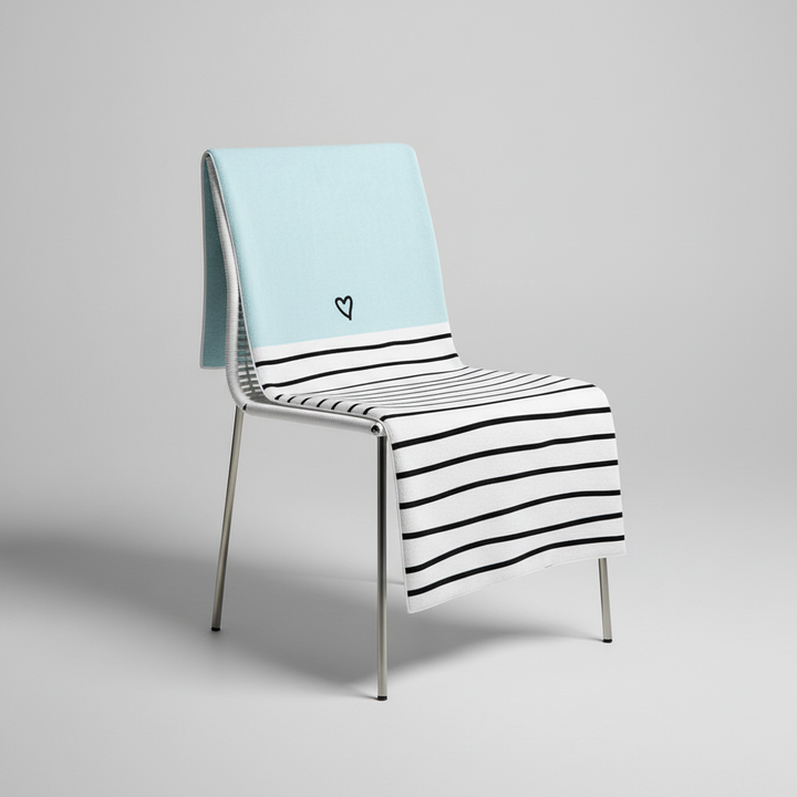 Unisex beach towel, modern WaveDrape design, microfiber, perfect for travel