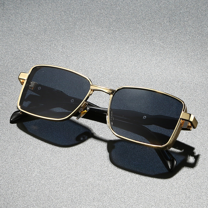 Essential summer accessory: stylish modern square unisex sunglasses with alloy frame and reliable UV eye protection.