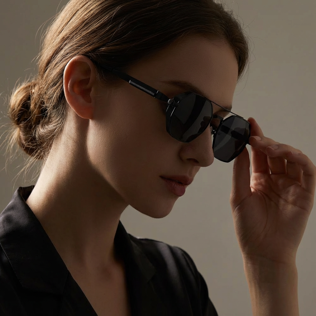 Elegant unisex sunglasses with a metallic modern frame, offering gradient lens style and full UV400 defense.