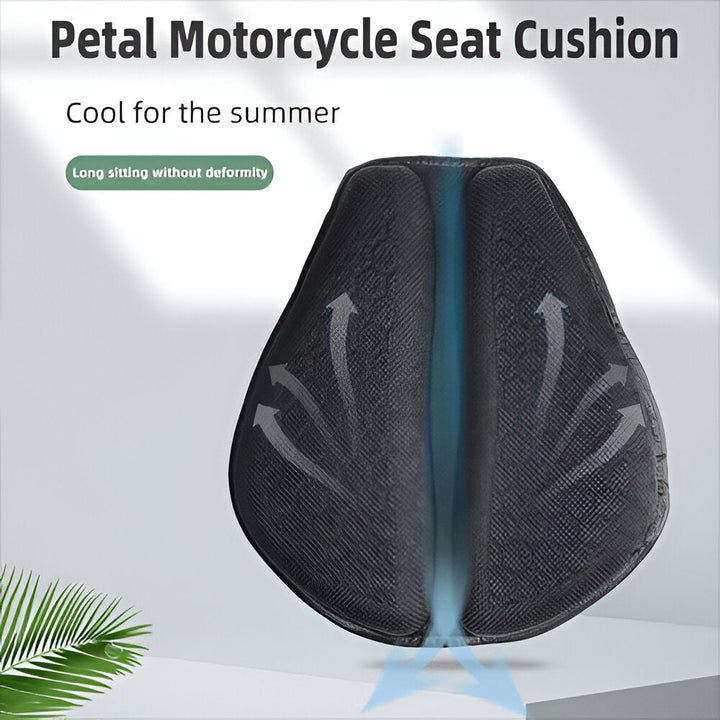 Essential motorcycle accessory: gel seat pad ensuring breathable comfort & shock absorption.