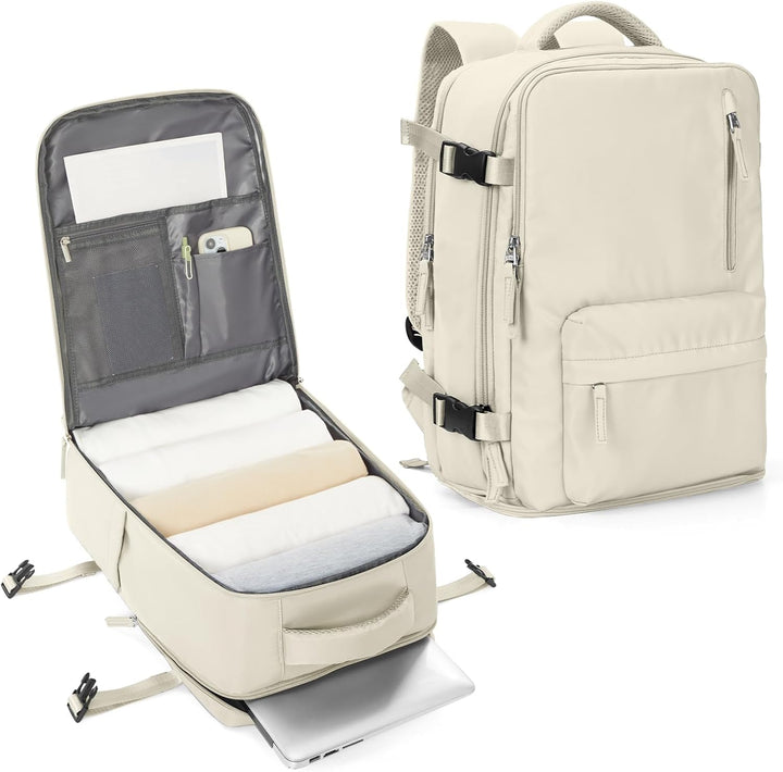 Unisex travel gear: spacious multi-compartment laptop shoulder bag.
