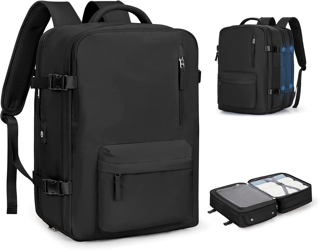 Unisex Multi-Compartment Laptop Bag with adjustable shoulder strap, durable work travel bag